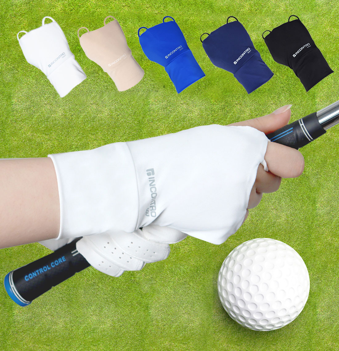 쿨 골프 손등 오른손 냉감 자외선차단 손등덮개 장갑 토시